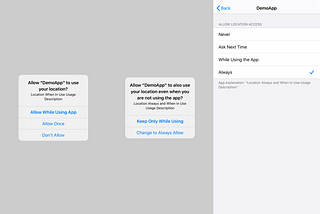 Location Permission in iOS 13