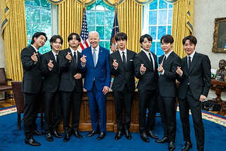 BTS, graduate of Global Cyber University, go to the White House for Anti-Asian Hate Crime Debate