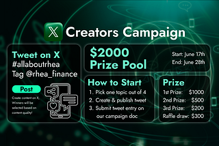 RHEA Creators Campaign: Win a share of $2000 Prize Pool