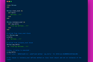 Class Eval & Instance Eval In Ruby Metaprogramming