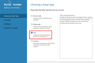 Install MySQL on Windows Machine