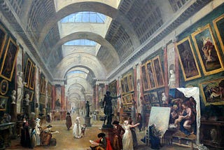 Painting of the Louvre from the french artist Hubert Robert