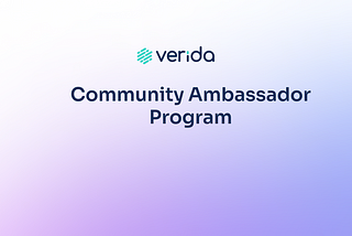 Announcing the Verida Ambassador Program