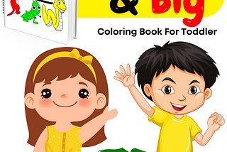 Two toddlers are standing up with Liana’s Simple & Big Coloring Book For Toddlers. They are very happy.