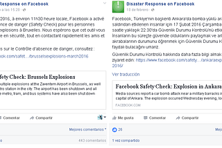 Sobre la utilidad de Facebook ante las catástrofes