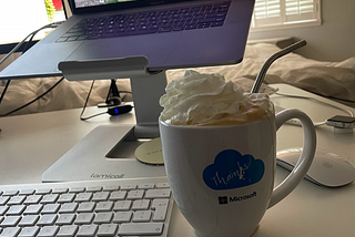 My homemade morning Americano coffee with whipped cream. Similar to ordering a con panna at a coffee shop