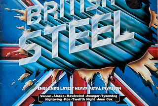 VARIOUS ARTISTS British Steel NWOBHM Compilation Rare Belgium 1986 Vinyl LP Album