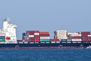 A large container ship
