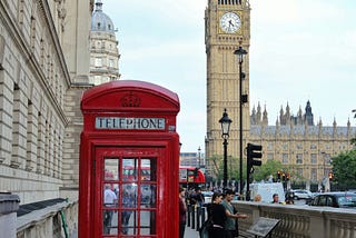 London telephone booth and Big Ben