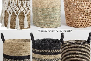 Natural Fiber Baskets Java Indonesia