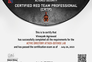 CRTP Exam Experience And Review