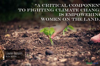 Women empowerment as a tool in fighting climate change