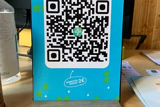 QR code showed by one hostel in Barcelona to boost tips and collect them also digitally and cashless