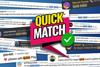 Dream Cricket 2024 — Quick Match Update