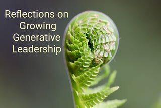 Shared Reflections on Explorations of Generative Leadership