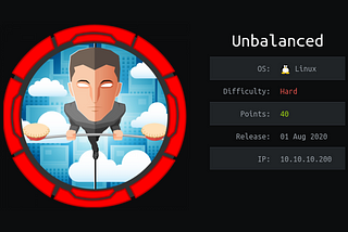 Unbalanced — HackTheBox