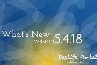 What’s New v5.4.18
