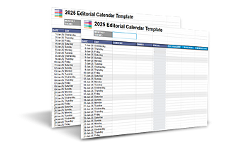 2025 Editorial Calendar Template