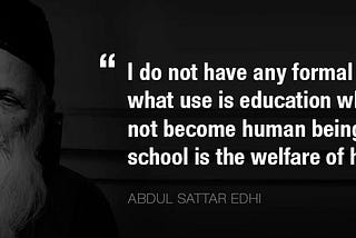 Collection of Funds for Edhi’s Foundation (Amal Academy)
