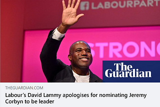 In which David Lammy becomes the latest “person I once foolishly thought might make a good fist of…