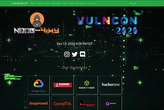 VULNCON 2020 CTF Home Page