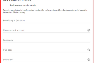 How to add a payment method in Adsense