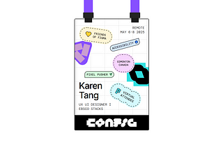 A conference badge for Config 2025