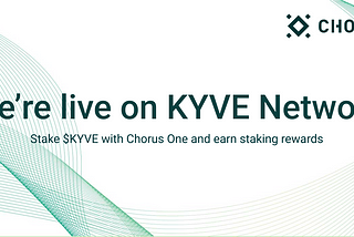 Chorus One announces staking support for KYVE.