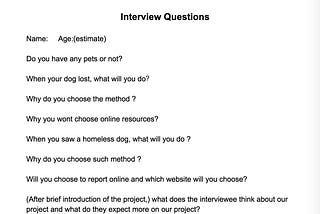 Week 2: Interviewing, Need-finding and Competitive analysis