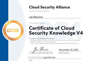 CCSK v4 Certificate