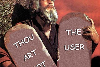 Thou art not the user