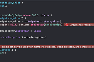 Tip on using Objective-C methods inside Non-ObjC Swift extension