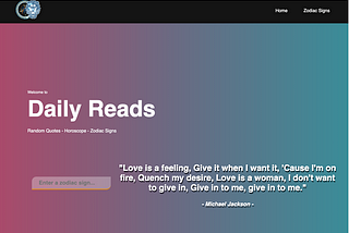 Daily Reads — A Web App Using JavaScript and External APIs