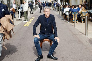 man sitting on chair