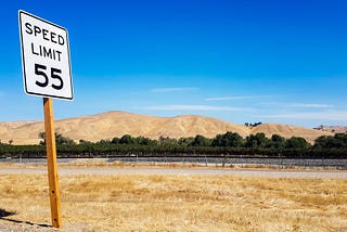 Speed limit on a highway