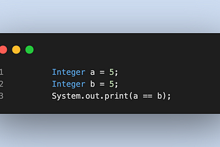 Suspicious comparison of Integer references in Java