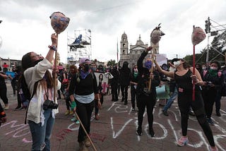 Feminists demand an end to gender violence in the State of Mexico