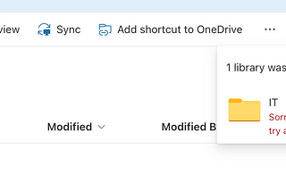 Sorry, something went wrong- SharePoint Online Library Pin to Quick Access