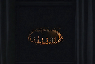 (night dark horror forest tree cave 20 cloak students stands in circle around lady professor,)
 (view from far window several cloak men at night dark horror tree cave)
 (on top mountains and forest food yard, young man wore silver cloak, 2 girls friends red green cloak students , mountain wooden table, ) 
 (mountain forest way students in cloak) 
 (at girl stand in the dark forest grave dark dirty hand hold leg, tight hold) 
 (at night girl descended down in the dark old royal palace long