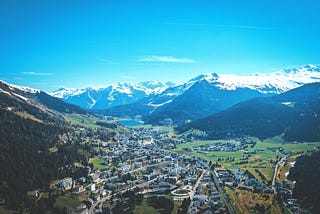 Davos, Switzerland in the spring/summer