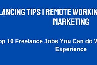 Top 10 Freelance Jobs You Can Do Without any Skill or Experience