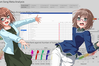 BanG Dream! Girls Band Party! Song Meta Exploratory Analysis using Tableau