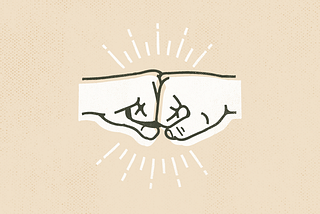 Illustration of a fistbump