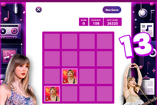 Fan made Taylor swift 2048 Unblocked game