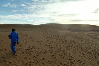 Last week I was running barefoot through the Sahara…