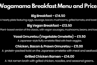 Explore the Wagamama Menu: UK Dishes and Prices Guide