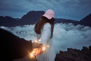 Woman letting go of her boyfriend’s hand