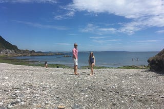 Family on a beach