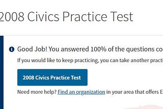 CIVICS PRACTICE TEST