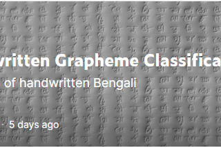 Lesson learnt from Kaggle — Bengali Image Classification Competition